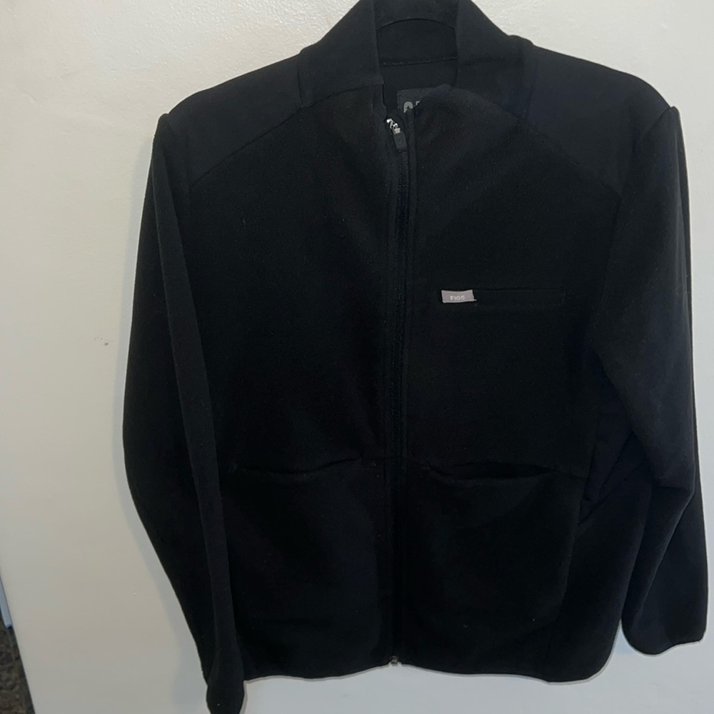 Figs on fleece black jacket